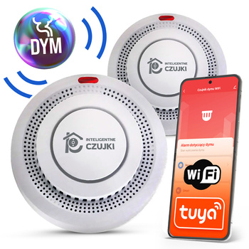 ZESTAW 2 x Czujka Dymu WI-FI Certyfikowana