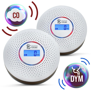 ZESTAW 2 x Czujka Dymu i Tlenku Węgla CERTYFIKOWANA